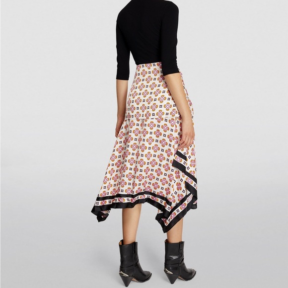 Maje midi dress - Size XS - Colors: black, white, pink and marigold - Picture 2 of 6